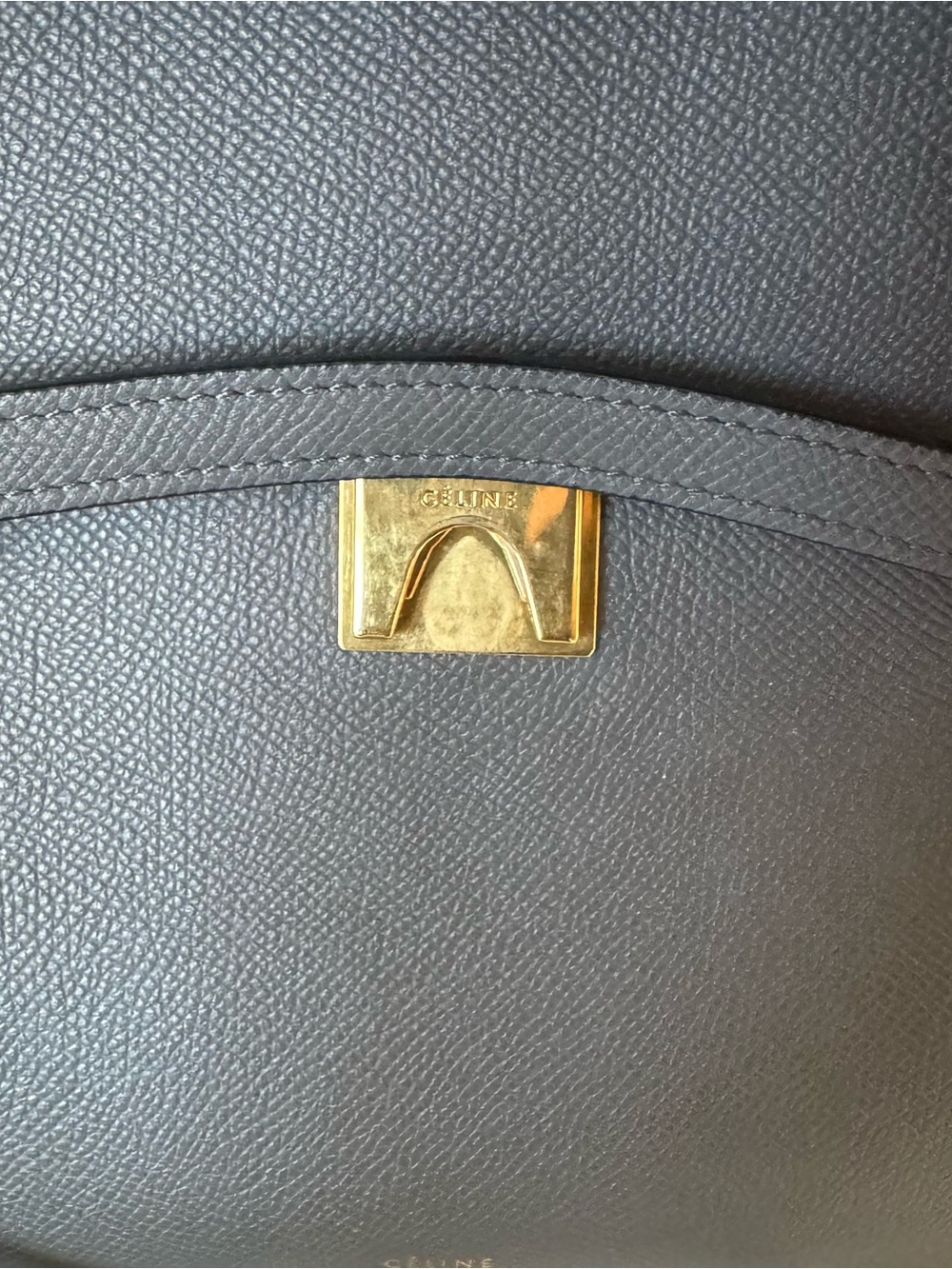 Celine Gray Leather Nano Belt Bag with Gold Hardware - Picture 5 of 8